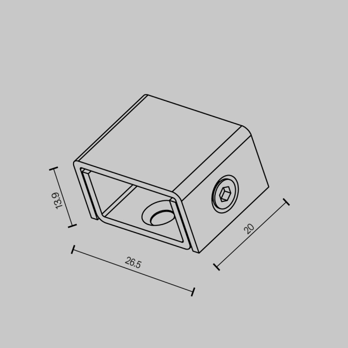 Фиксатор шинопровода Maytoni TRA160H-B