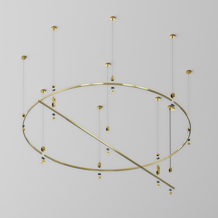 Шинопровод круглый из полукругов Maytoni Busbar trunkings Flarity TRX154-2SR-D1500-BS