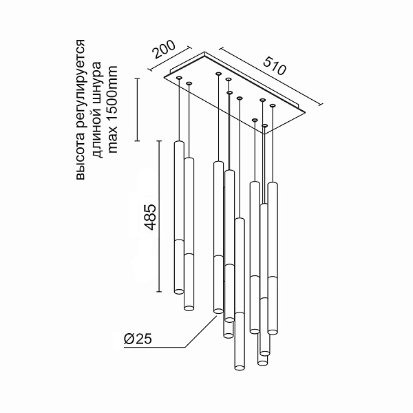 Подвесной светильник Ledron MH-1001-10 White