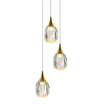 Подвесной светильник Delight Collection MD24001004-3A gold/clear