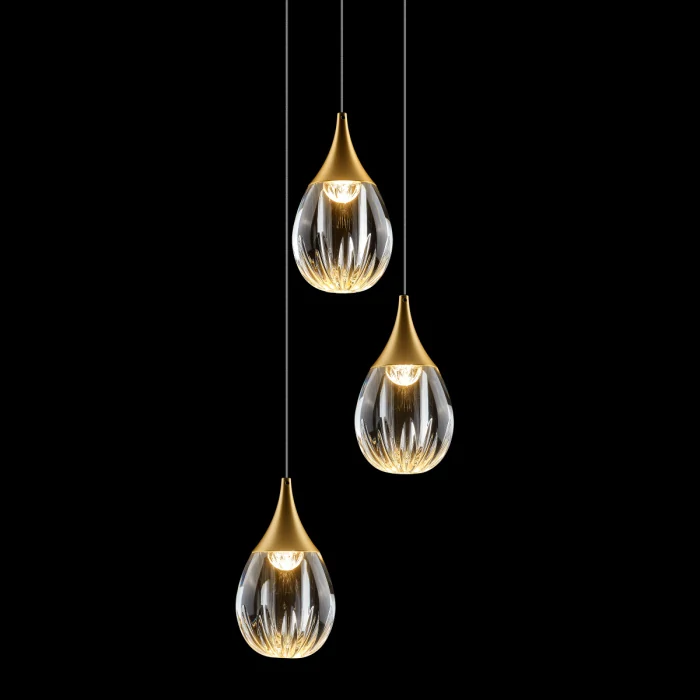Подвесной светильник Delight Collection MD24001004-3A gold/clear