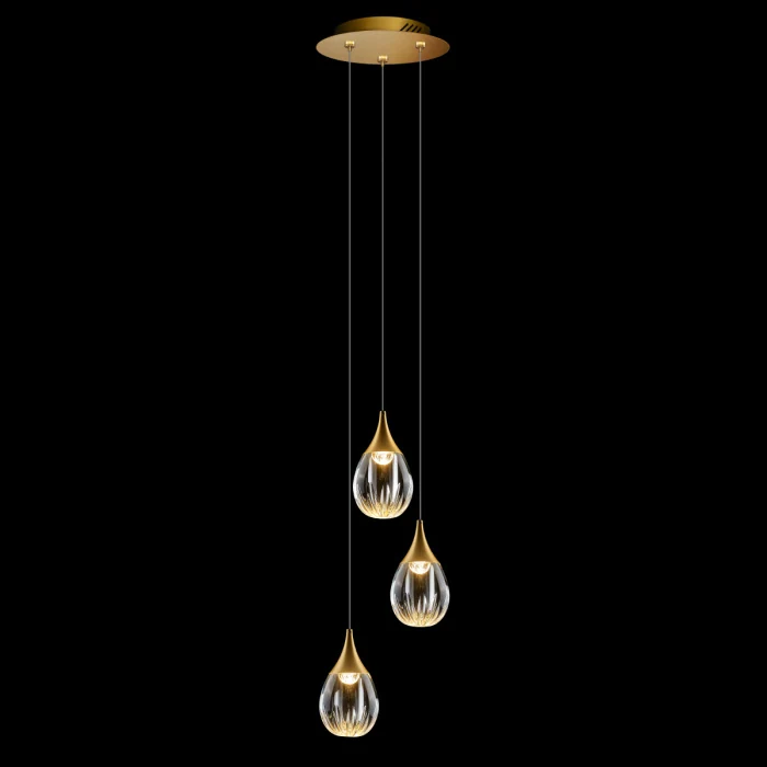 Подвесной светильник Delight Collection MD24001004-3A gold/clear