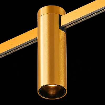 Магнитный трековый светильник FARM Золотистый LED 1*5W 3000K 230Lm Ra90 60 IP20 D35xH11 ST810.206.05