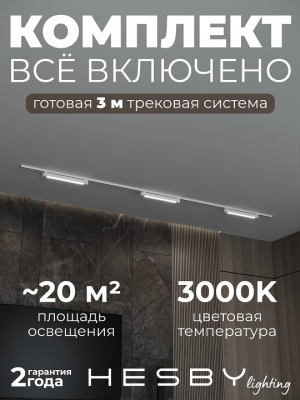 Комплект трековый Hesby Lighting Skylite №1 HSBL_kompl_S001_NI3W3K_01
