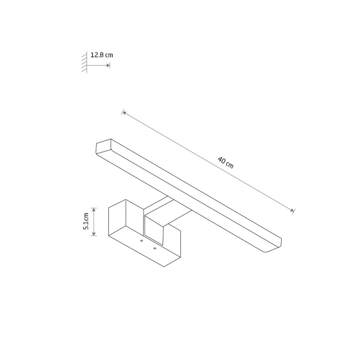 Подсветка для зеркал Nowodvorski Cezanne Led S Black 10668