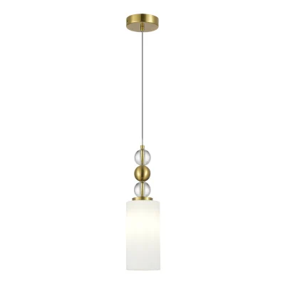 Светильник подвесной ST-Luce латунь/белый E27 1*40W SL2003.303.01
