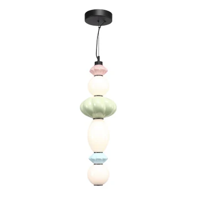 Светильник подвесной ST-Luce черный/розовый, зеленый,Синий, опаловый LED 1*24W 3000K SL6134.433.01