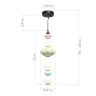 Светильник подвесной ST-Luce черный/розовый, зеленый,Синий, опаловый LED 1*24W 3000K SL6134.433.01