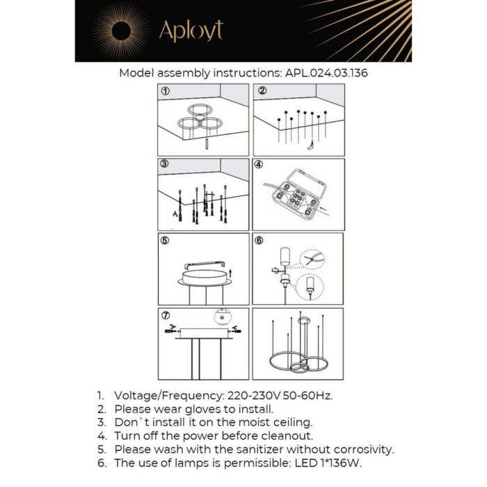 Подвесной светильник Aployt Terenia APL.024.03.136