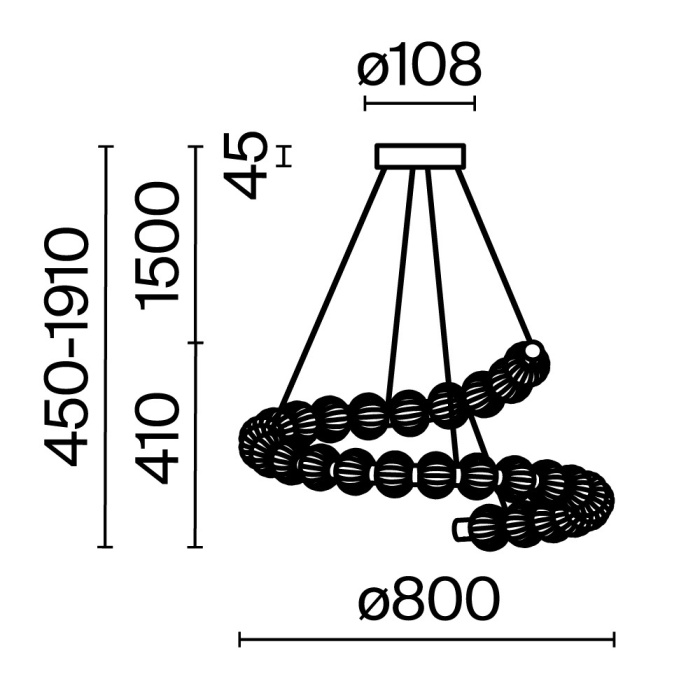 Подвесной светильник Maytoni Amulet MOD555PL-L35G3K