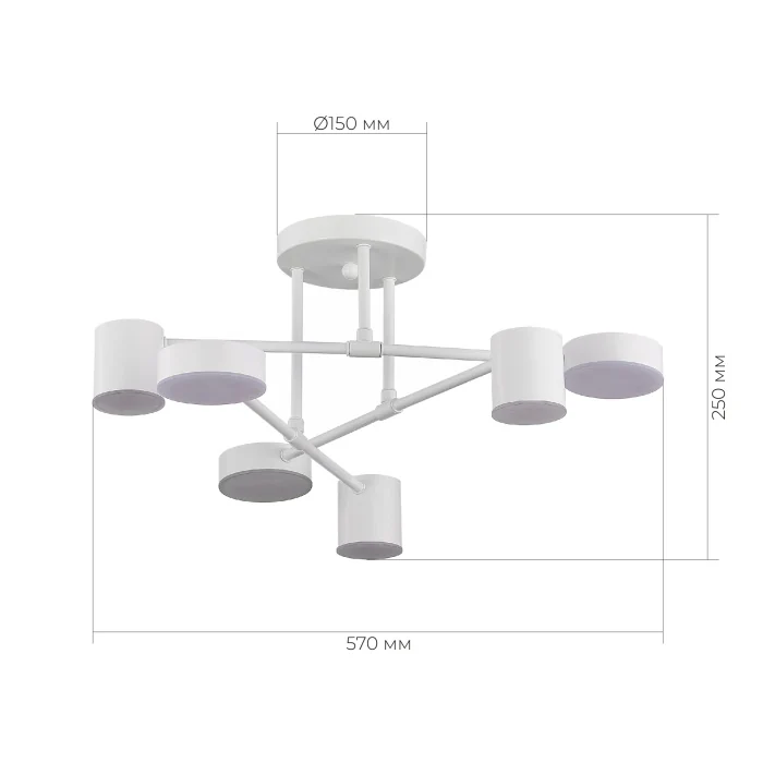 SLE201052-06 Светильник потолочный Белый/Белый LED 6*7W