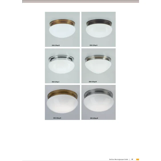 Настенно-потолочный светильник Berliner Messinglampen D92-183opN