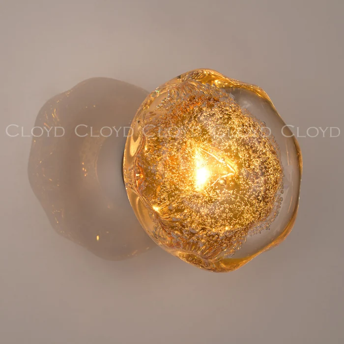 Бра Cloyd VOCAL W1 / латунь - янтарное стекло (арт.20368)