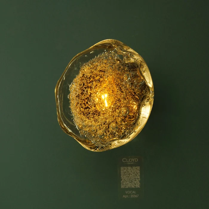 Бра Cloyd VOCAL W1 / латунь - янтарное стекло (арт.20368)