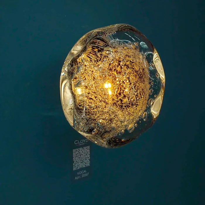 Бра Cloyd VOCAL W1 / латунь - янтарное стекло (арт.20368)