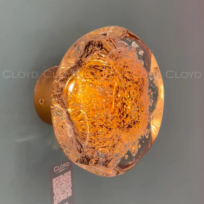 Бра Cloyd VOCAL W1 / латунь - янтарное стекло (арт.20368)