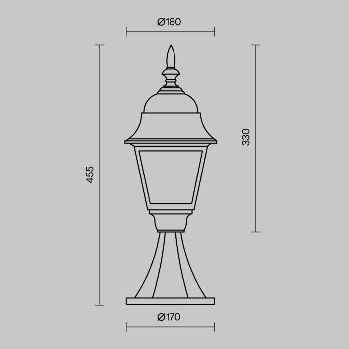 Садово-парковый светильник Maytoni Abbey road O004FL-01B