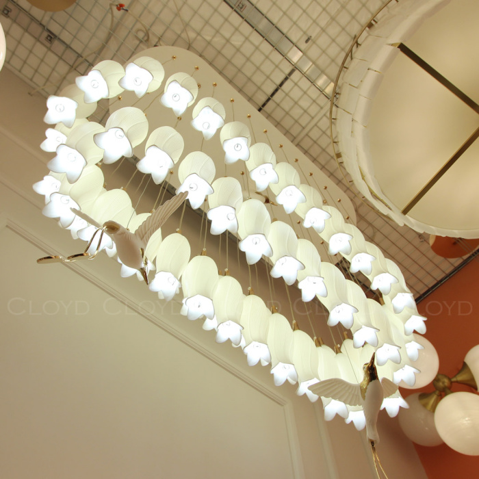 Люстра Cloyd ARGANA C54 / L110 см- керамика, фарфор - белый (арт.10814)