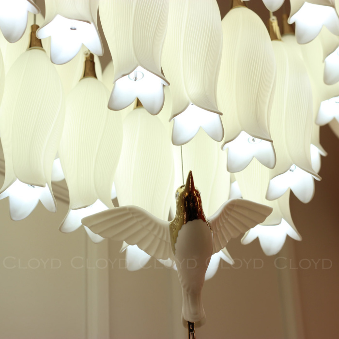 Люстра Cloyd ARGANA C54 / L110 см- керамика, фарфор - белый (арт.10814)