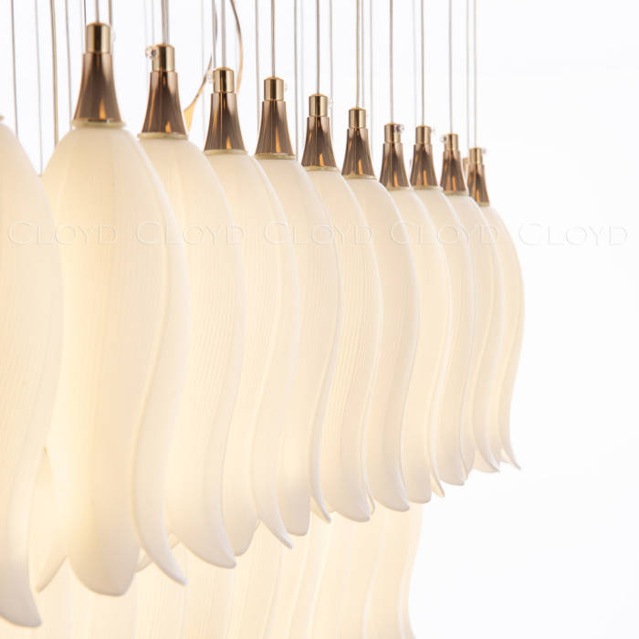 Люстра Cloyd ARGANA C54 / L110 см- керамика, фарфор - белый (арт.10814)
