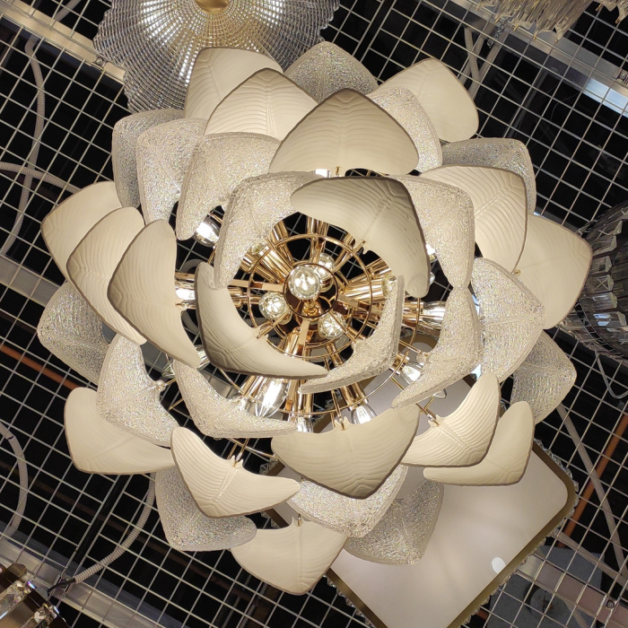 Люстра Cloyd TRAPESUND C19 / Ø62 см - бел.керамика - золото (арт.10662)