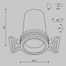 Встраиваемый светильник Maytoni Focus LED DL125-L12-4K-TRS-W