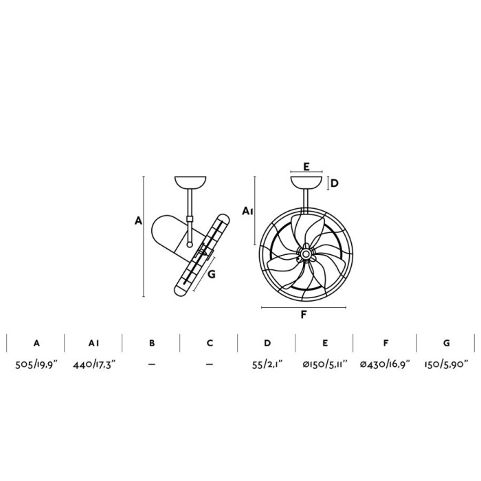 Вентилятор без света KEIKI Brown ceiling fan