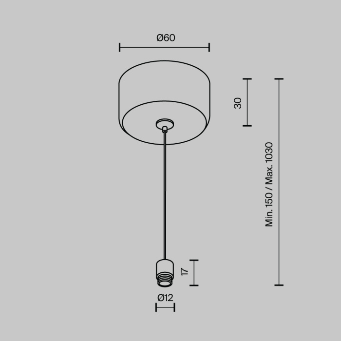 Тросовый подвес Maytoni CA029SW-L1000-B