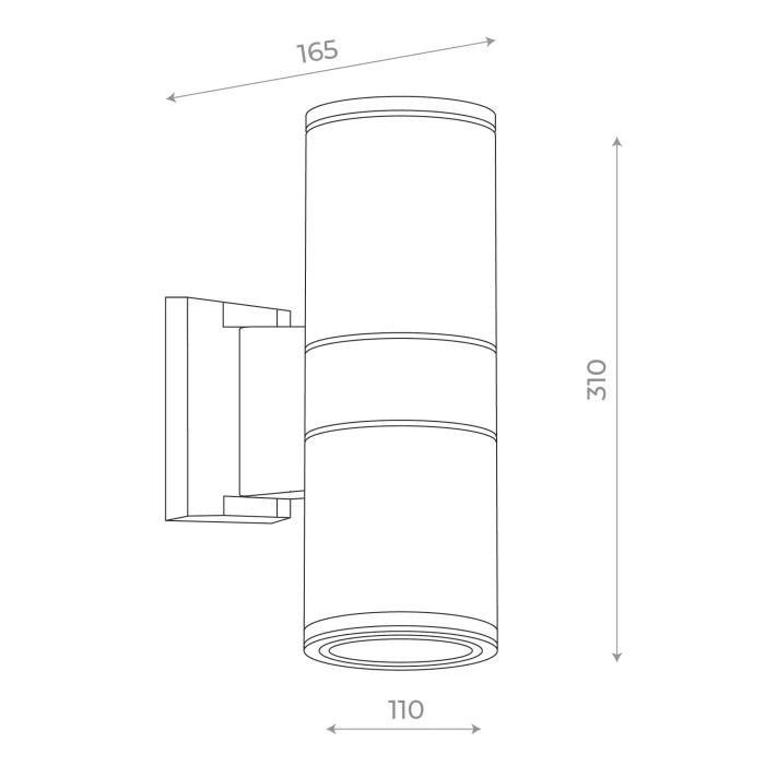 Светильник уличный настенный ST-Luce SL074.411.02 Черный/Черный LED 2*8W