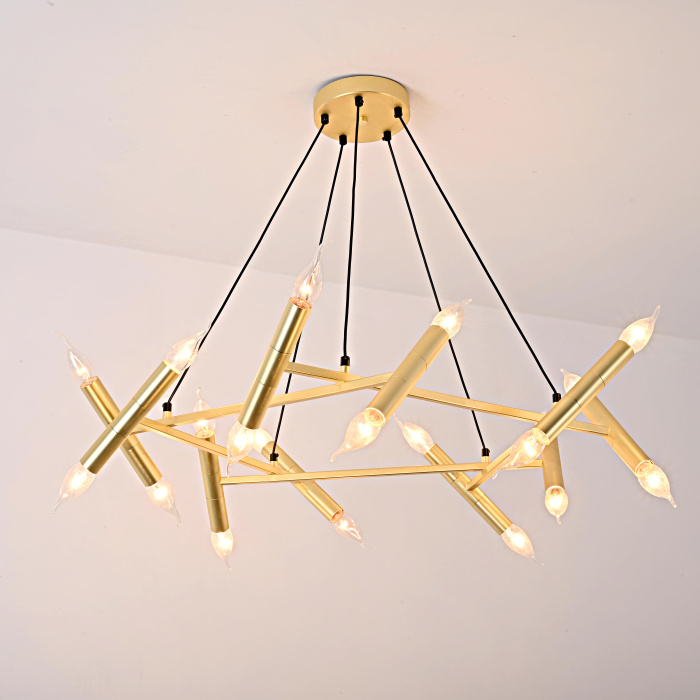 Подвесной светильник JONATHAN BROWNING Le Pentagone Chandelier 20 Light ImperiumLoft