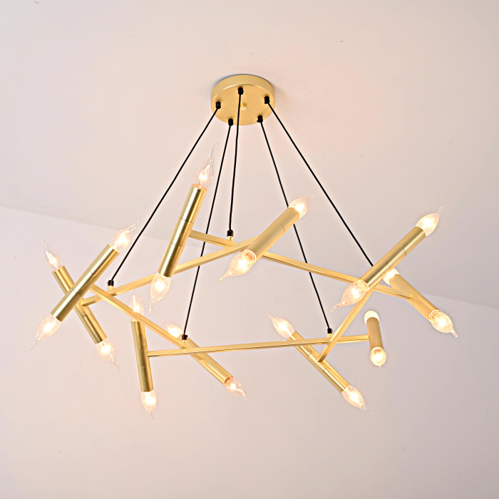 Подвесной светильник JONATHAN BROWNING Le Pentagone Chandelier 20 Light ImperiumLoft