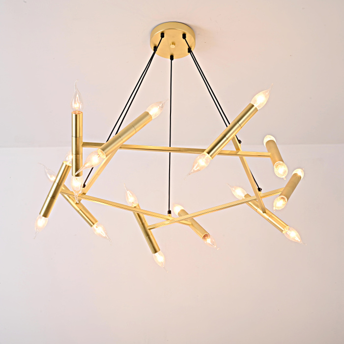 Подвесной светильник JONATHAN BROWNING Le Pentagone Chandelier 20 Light ImperiumLoft
