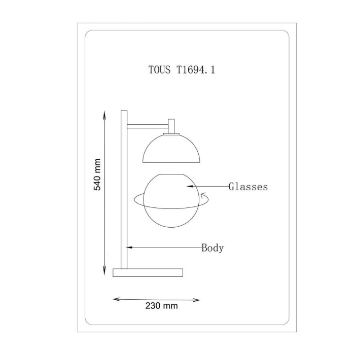 Настольная лампа Lucia Tucci TOUS T1694.1