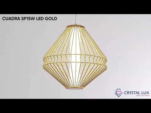 Светильник подвесной Crystal Lux CUADRA SP15W LED GOLD