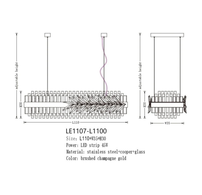 Подвесная люстра Leon Cesar LE1107-L1100