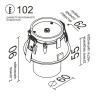 Встраиваемый поворотный светильник Ledron EVA DANNY MINI H61 WH