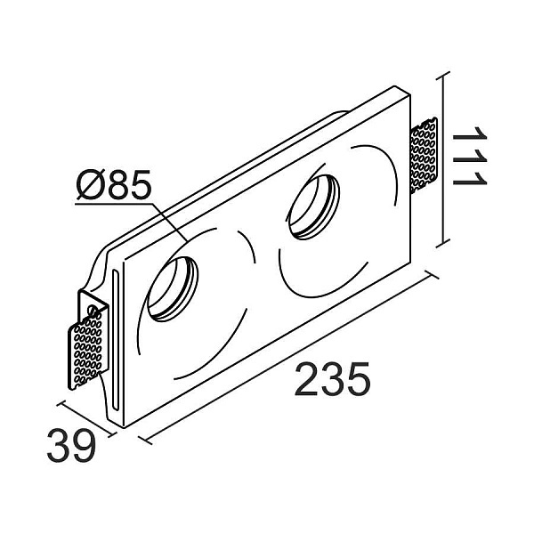 Встраиваемый светильник Ledron LUMI SQ2 111x235 D85