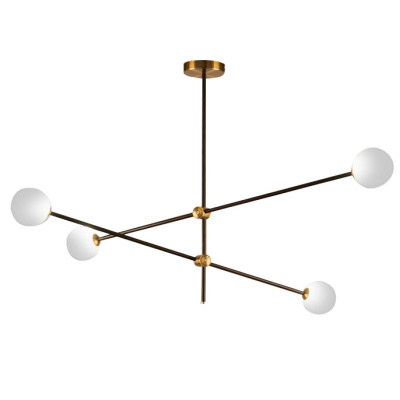 Подвесная люстра Delight Collection Bistro Globe 9389P/4 black/gold