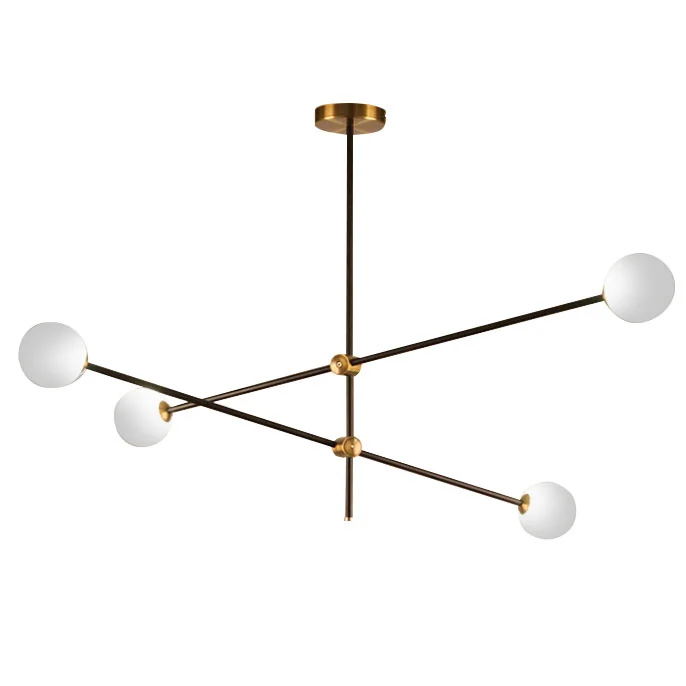 Подвесная люстра Delight Collection Bistro Globe 9389P/4 black/gold