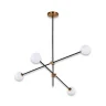 Подвесная люстра Delight Collection Bistro Globe 9389P/4 black/gold