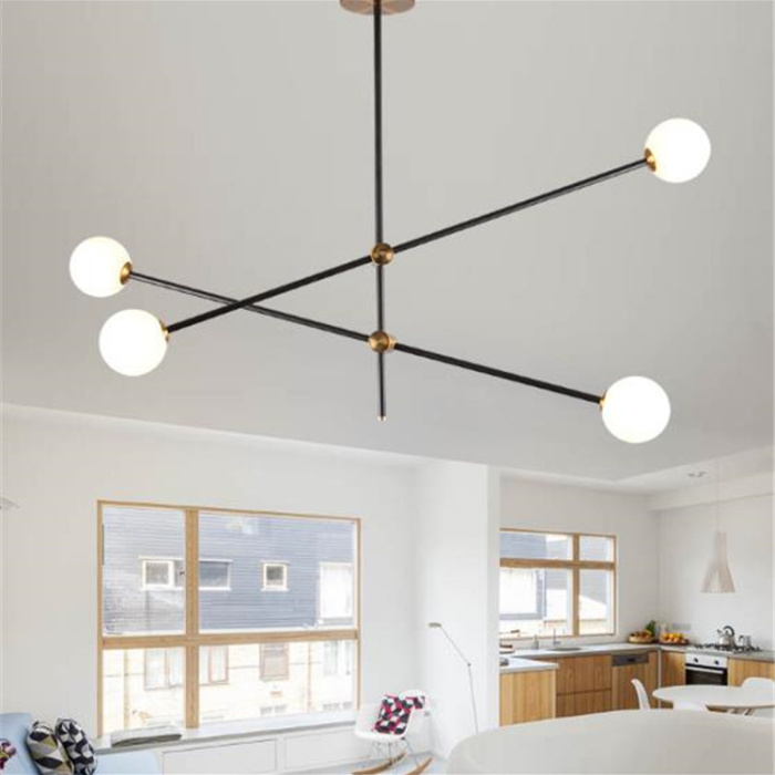 Подвесная люстра Delight Collection Bistro Globe 9389P/4 black/gold