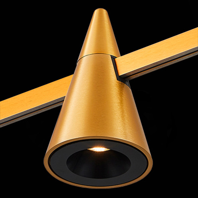 Магнитный трековый светильник FARM Золотистый LED 1*5W 3000K 272Lm Ra90 60 IP20 D70xH11 ST813.206.05