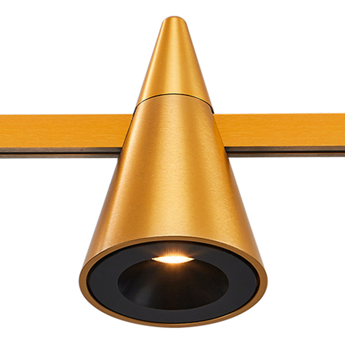 Магнитный трековый светильник FARM Золотистый LED 1*5W 3000K 272Lm Ra90 60 IP20 D70xH11 ST813.206.05