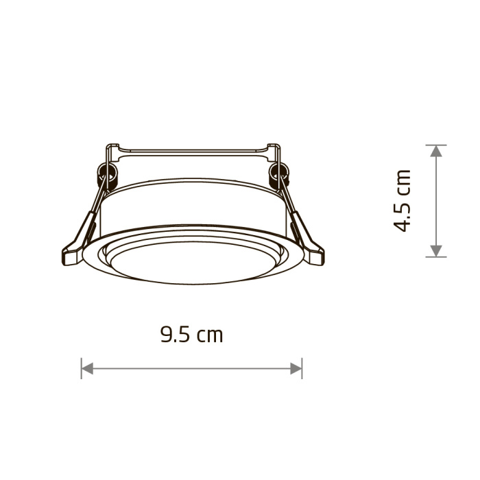 Встраиваемый светильник Nowodvorski Uno S Black 10841