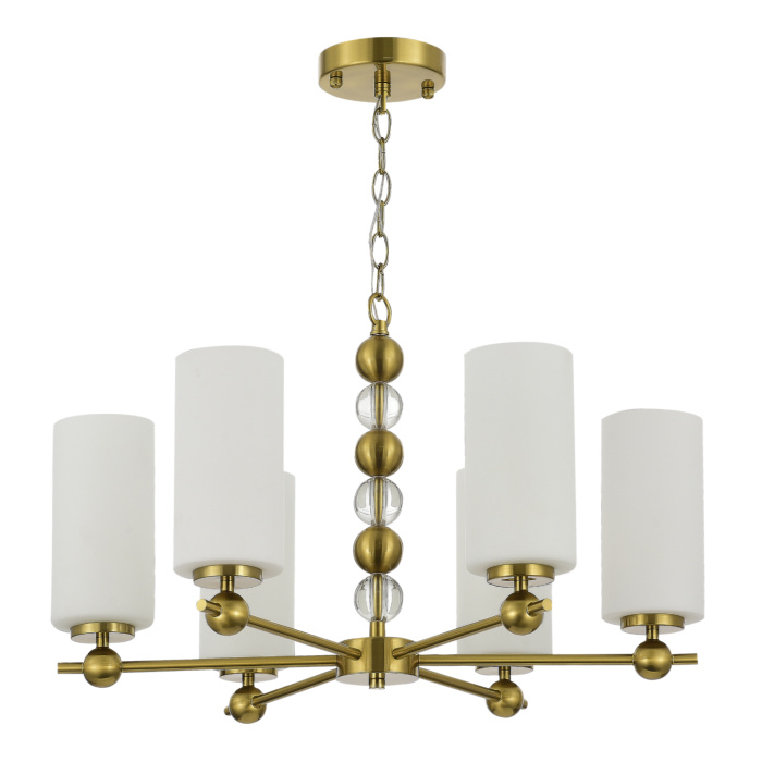 Светильник подвесной ST-Luce латунь/белый E27 6*40W SL2003.303.06