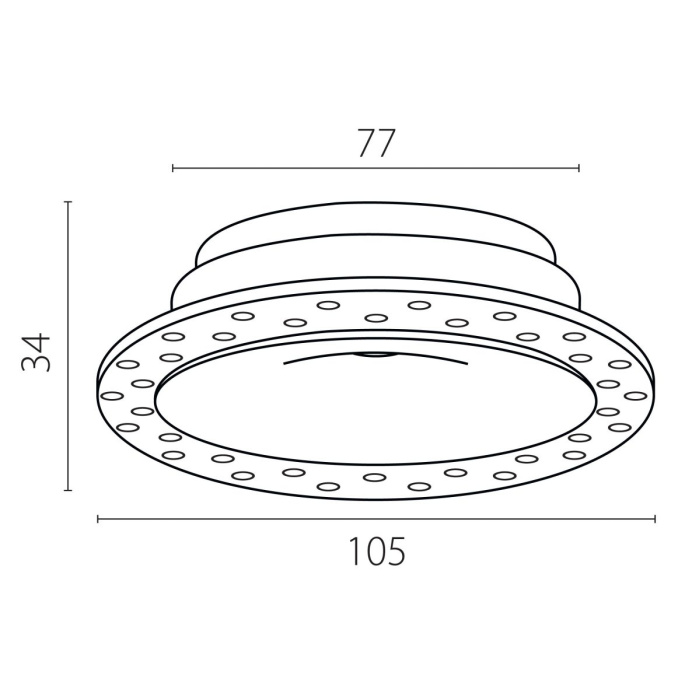Рамка скрытого монтажа вогнутая для светильников Lightstar Spira 0742х6 (D85) 074206-01