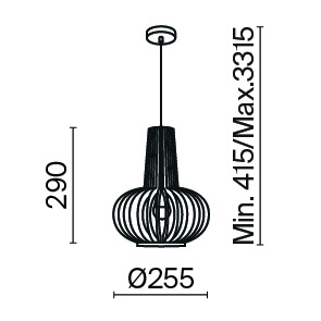 Подвесной светильник Maytoni Roots MOD193PL-01W