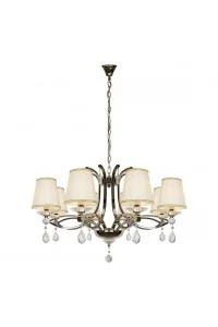 Подвесная люстра iLamp Cenro P7505-8 Никель+белый