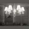 Подвесная люстра с абажурами и хрусталем AMBRELLA light LH71003