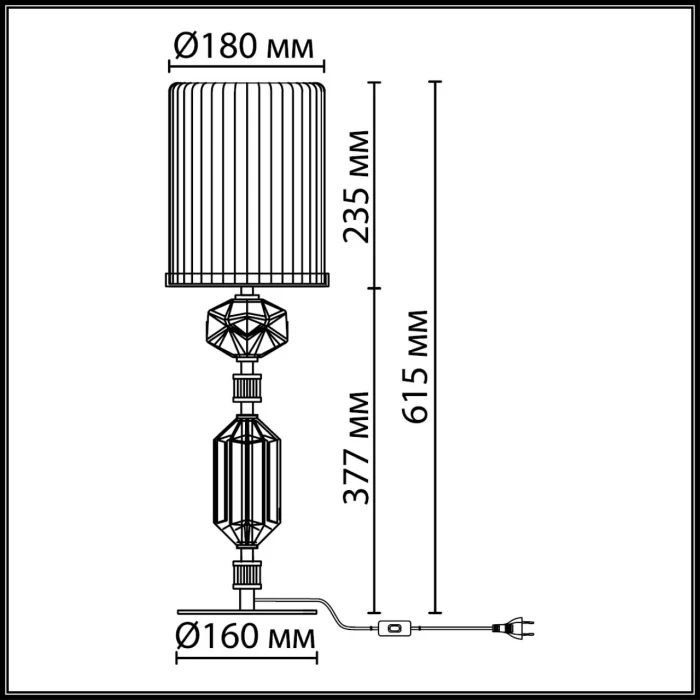 Настольная лампа Odeon Light Terra 5414/1T